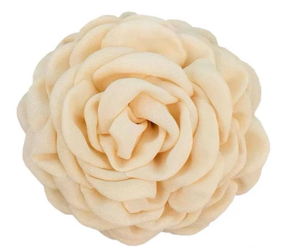 Elegant Flower Hair Claw Clip – Multiple Colors & Sizes: Beige / 9cm