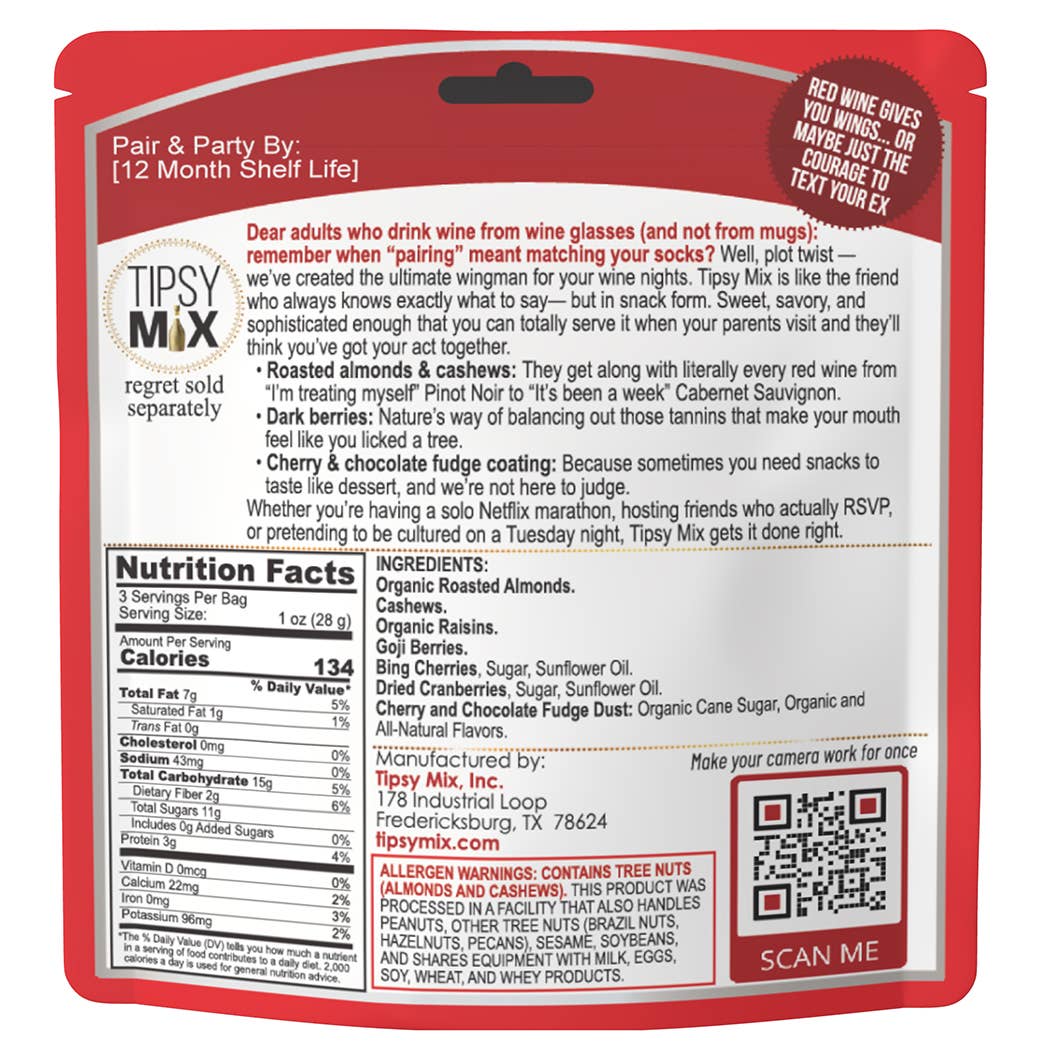 Tipsy Trail Mix - Pair with Wine or Spirits