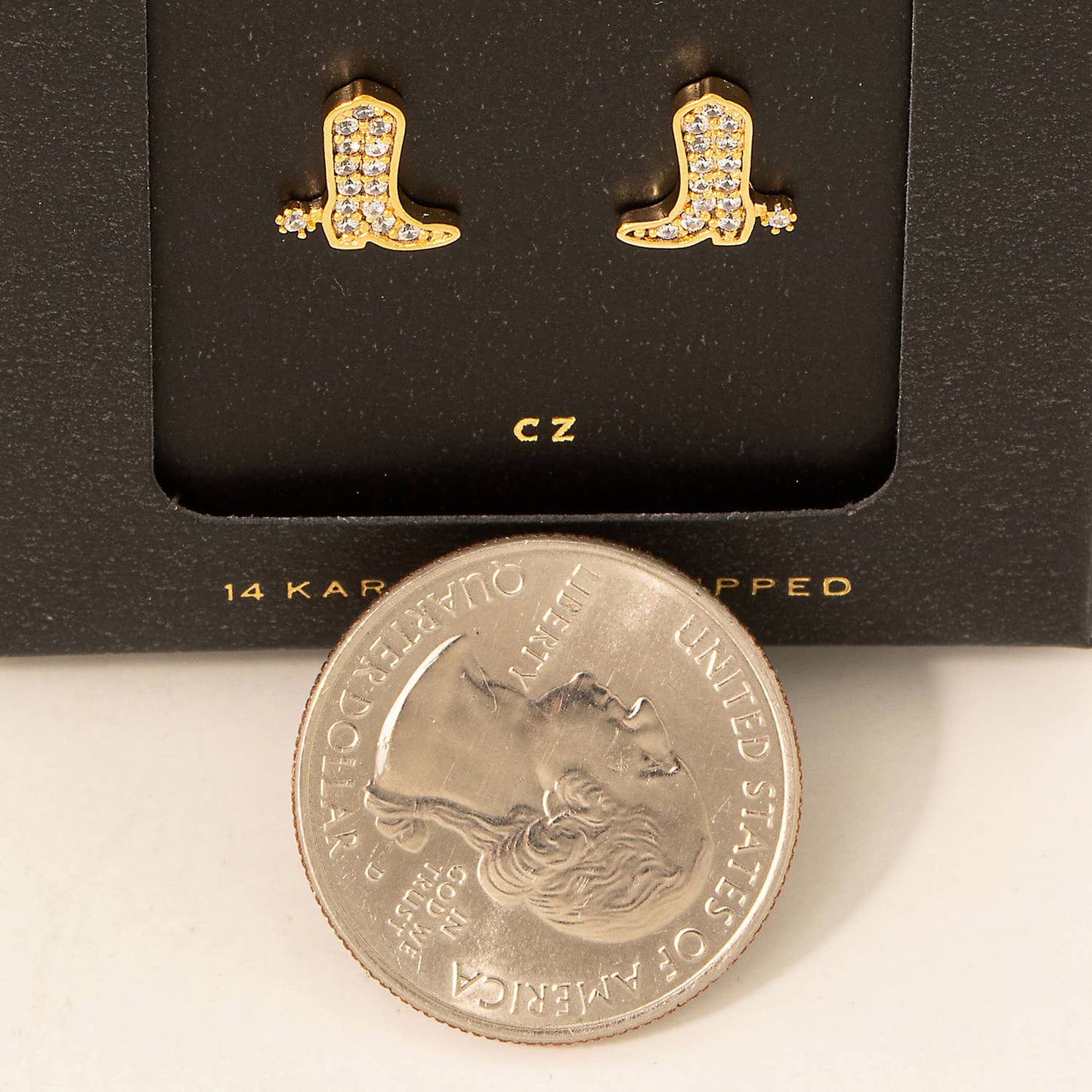 Secret Box Studded Cowboy Boot Earrings