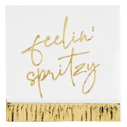 Cocktail Napkin with Fringe - Feelin’ Spritzy: Paper