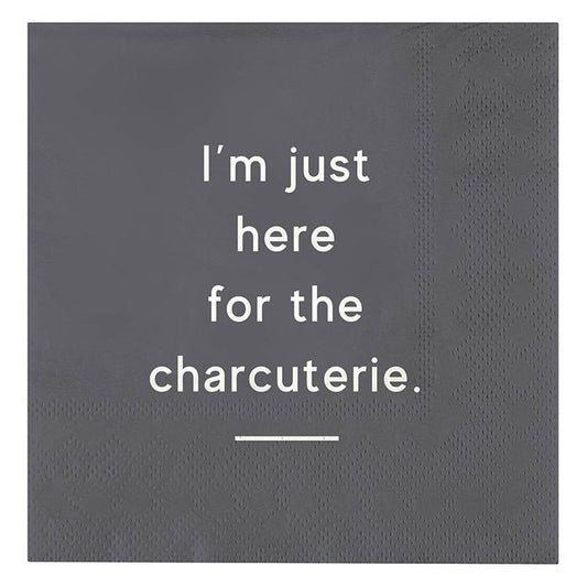 Cocktail Napkin - Just Here For The Charcuterie: Paper