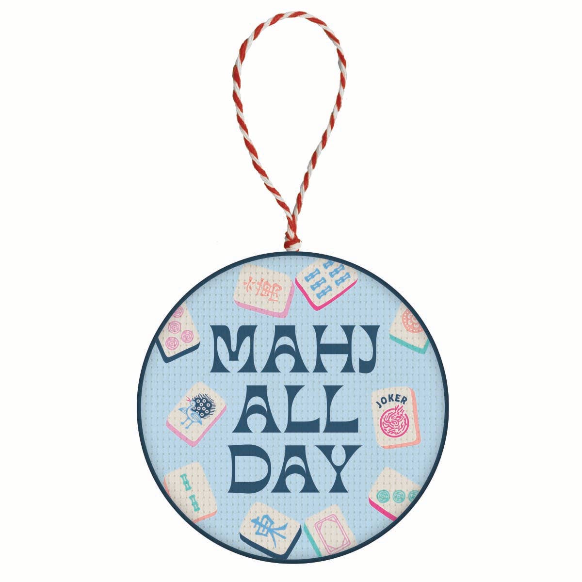 Mahj All Day Embroidered Ornament Mahjong