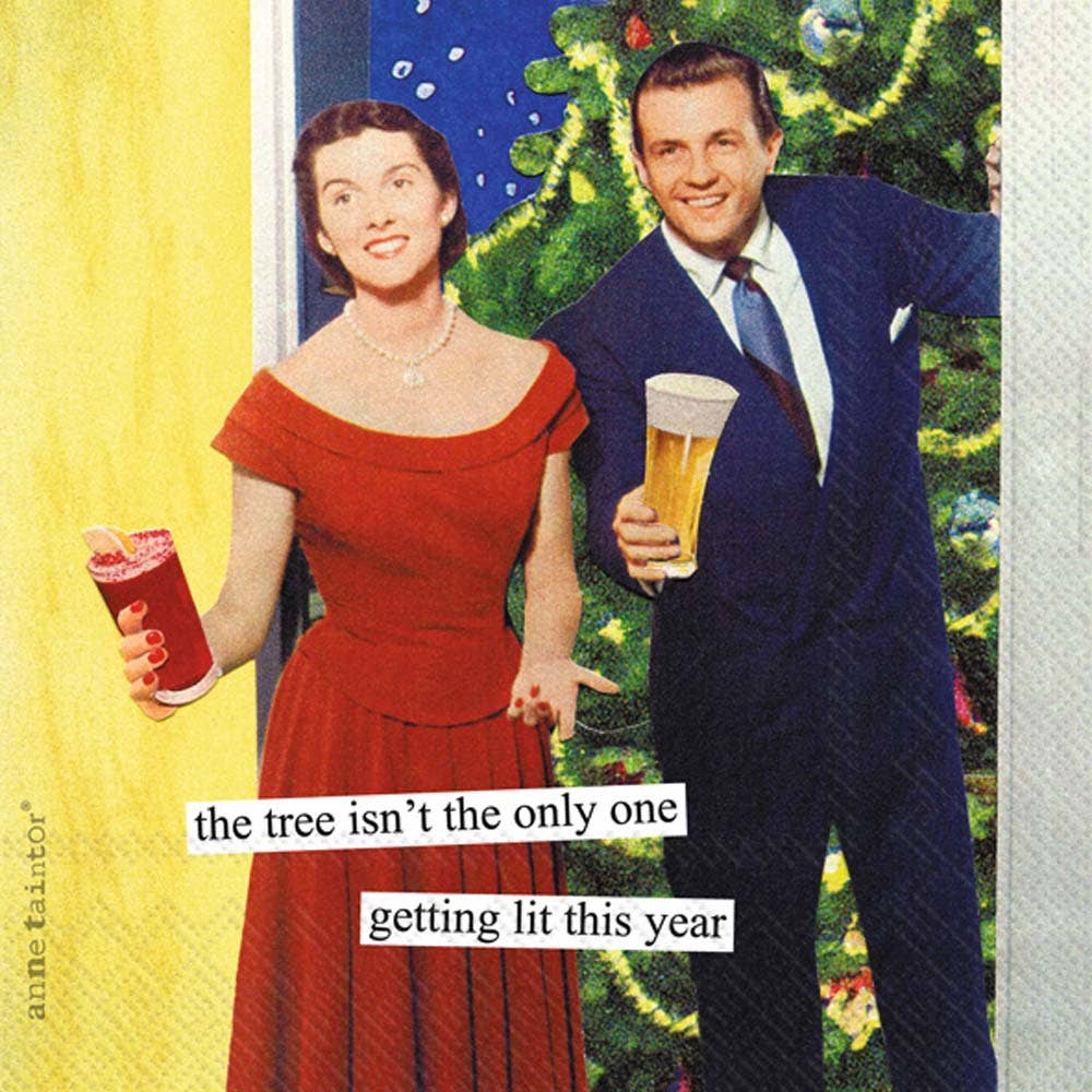 Funny Holiday Paper Cocktail Napkins