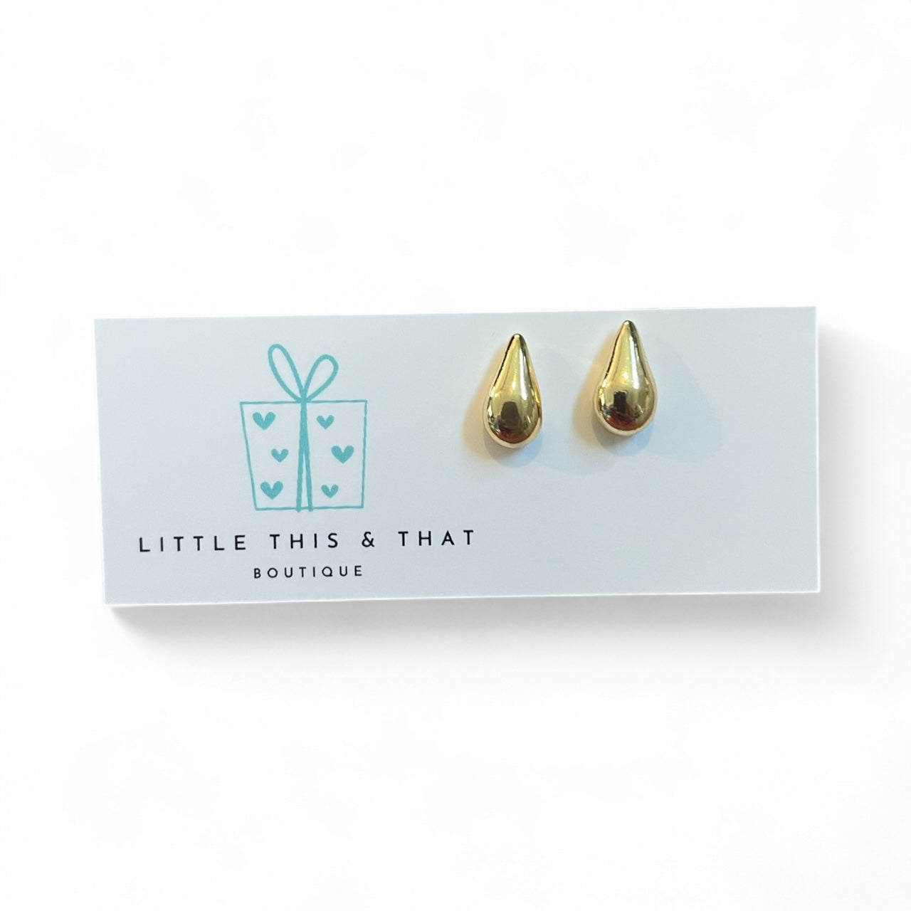 Gold Tear Drop Earrings