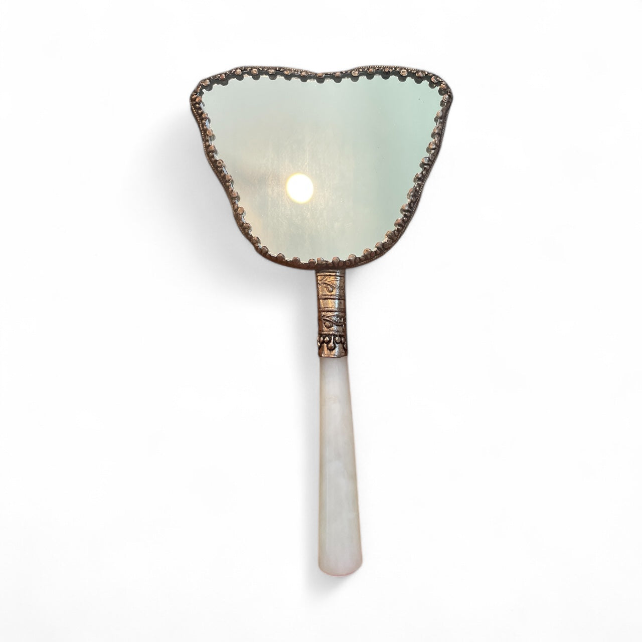 Vintage Porcelain Hand Mirror