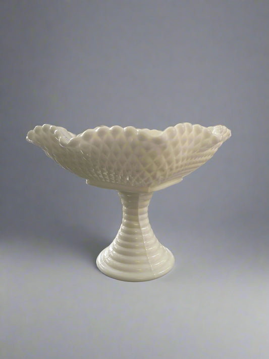 Vintage - Westmoreland Milk Glass Pedestal Dish