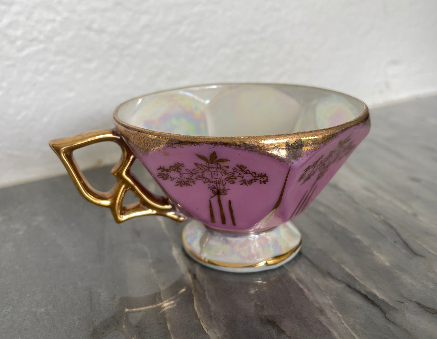 Vintage -Japan Nippon Pink Luster Tea Cup