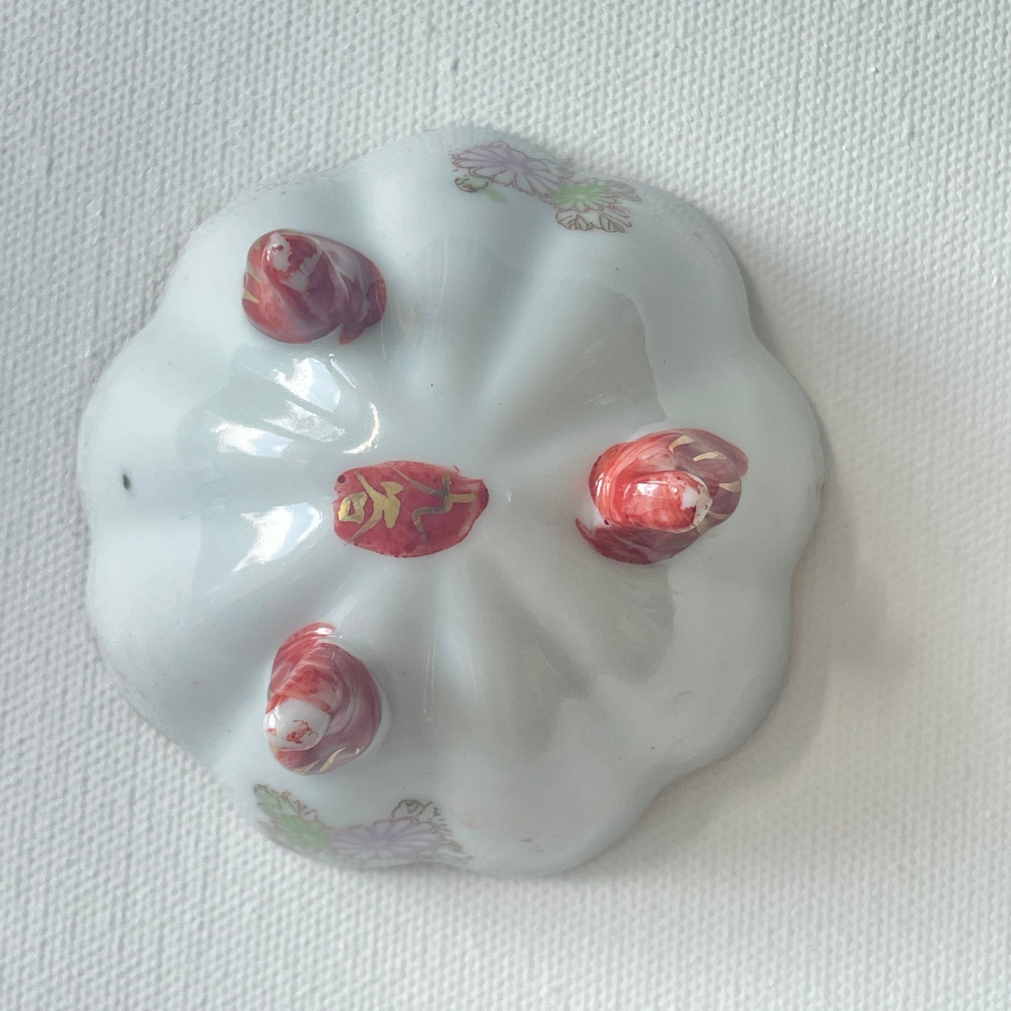 Antique Japanese Bowls Footed Scalloped Edges