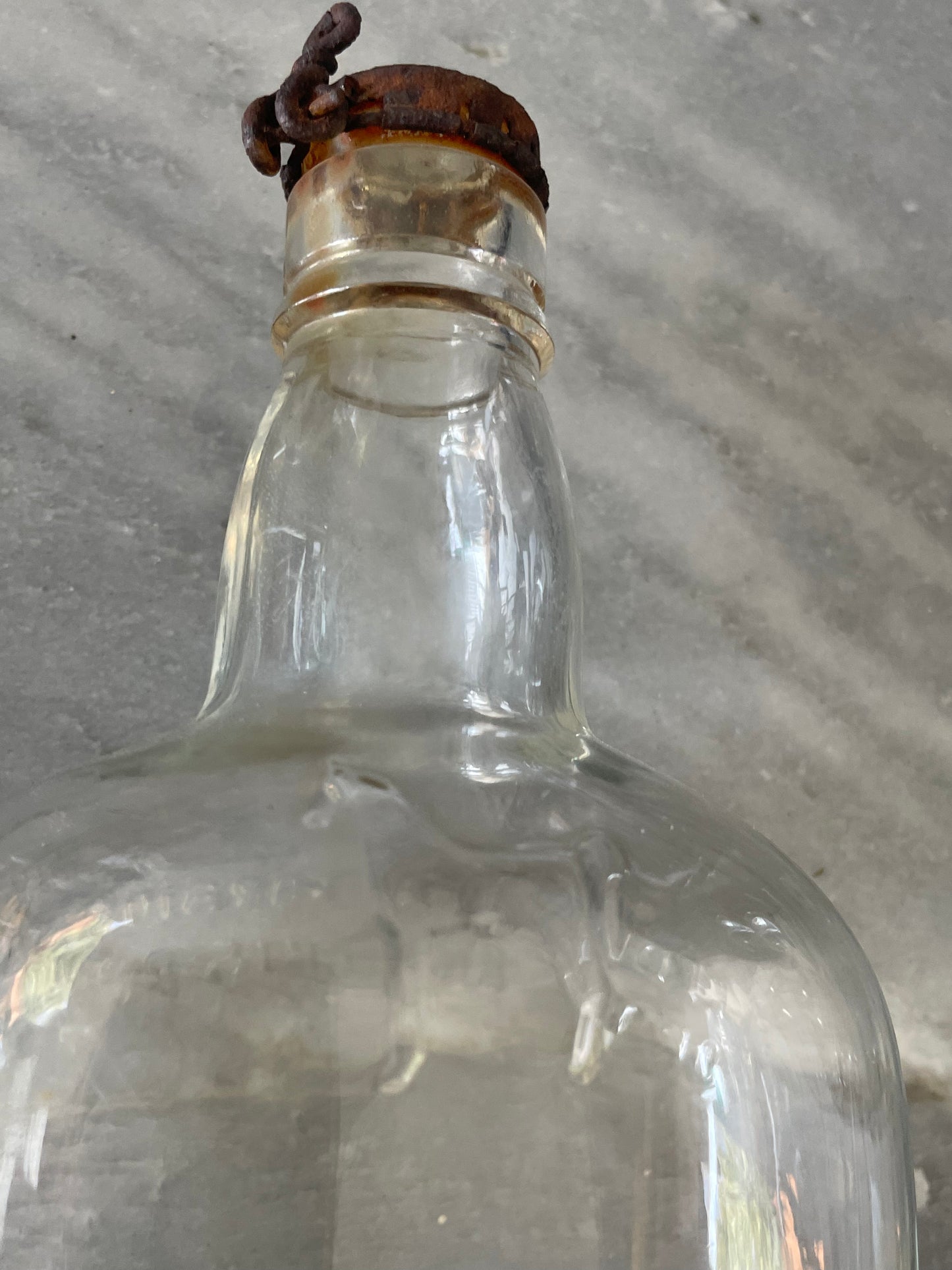Vintage White Horse Distillery Glass Whiskey Bottle - Scotland