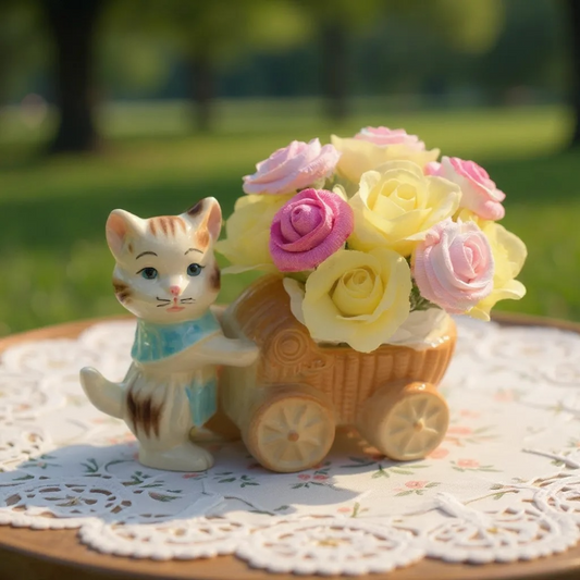 Vintage MCM Cat Planter