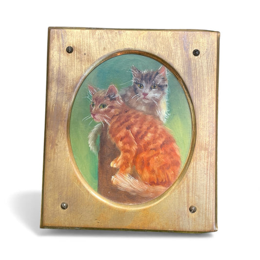 Vintage Cat Painting -Original Art