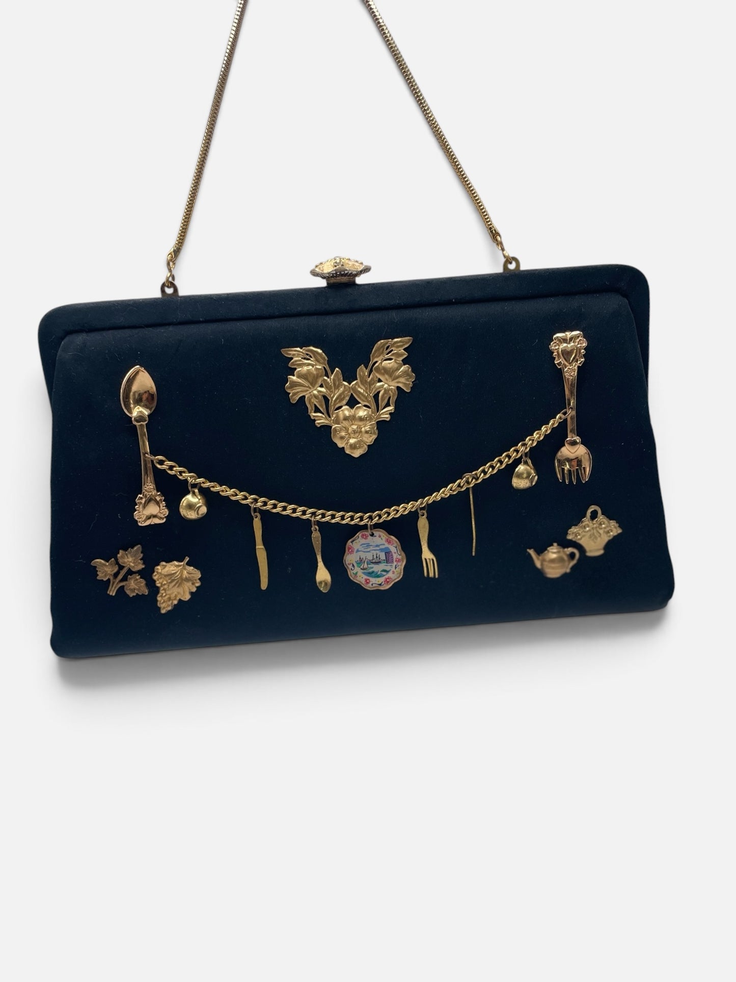 Vintage Bobbie Jerome Black Charm Purse