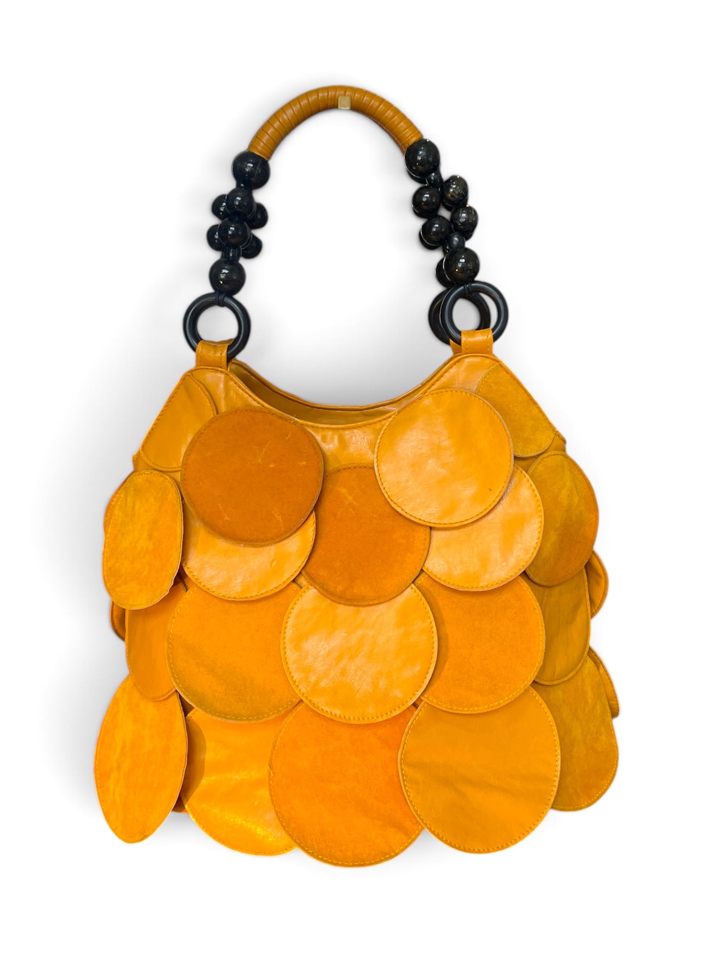 Vintage Yellow Disc Purse