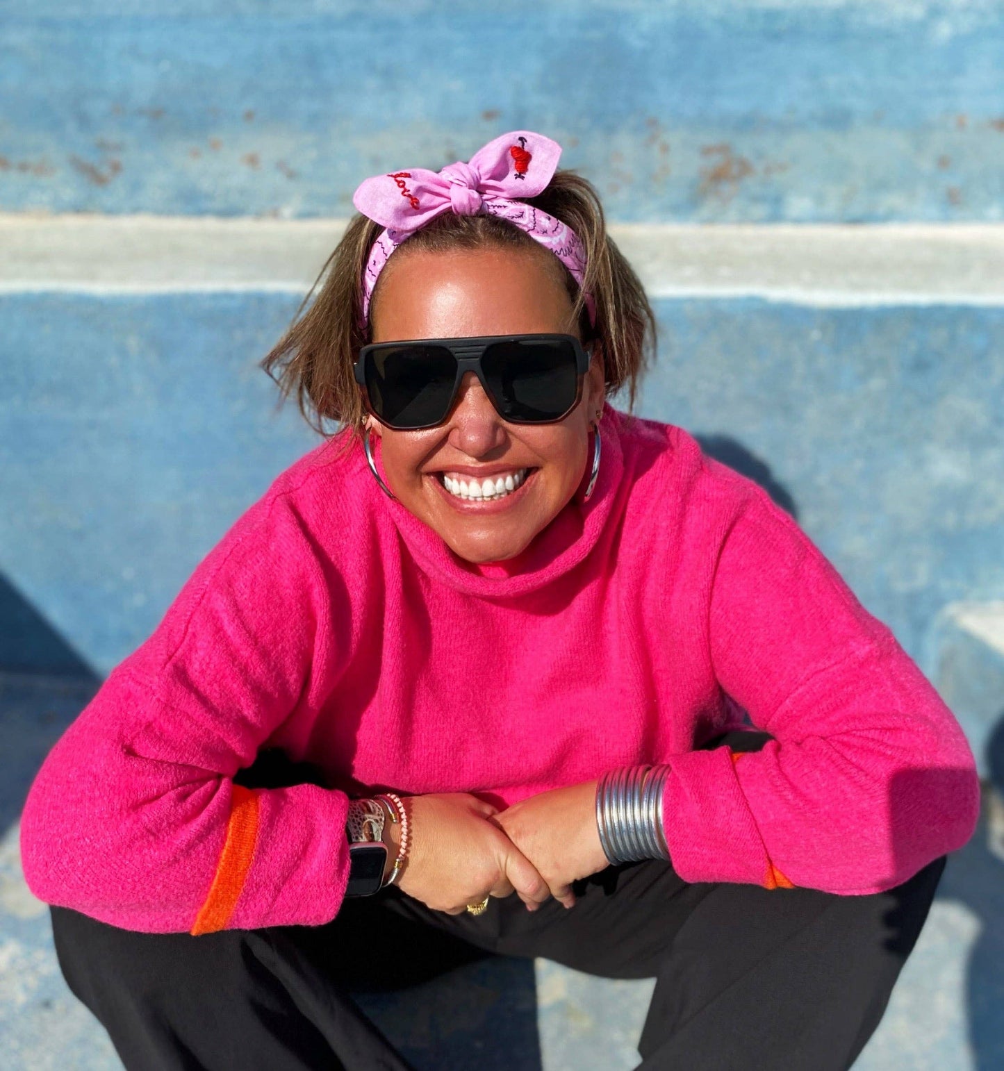 Embroidered My Love Bandana: White