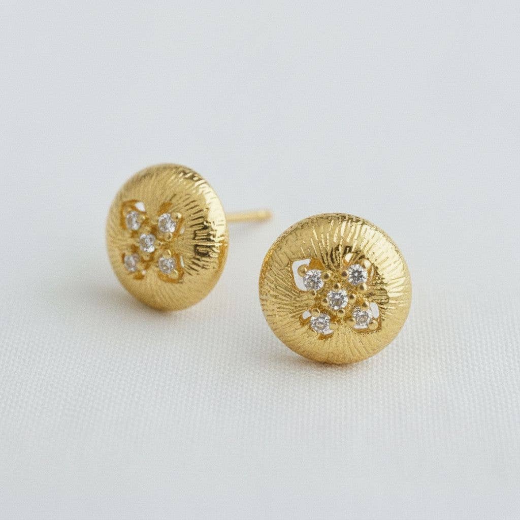 Geometric Gemstone Dangle Earrings