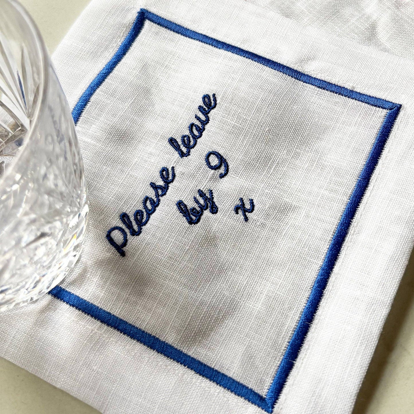 Blue Please Leave by 9 | Set of 2