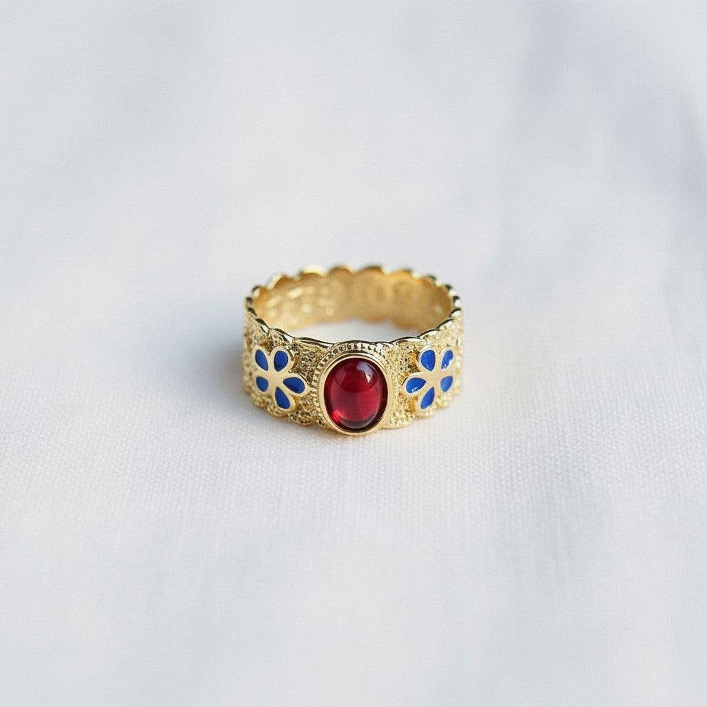 Vintage Enamel Drip Ring