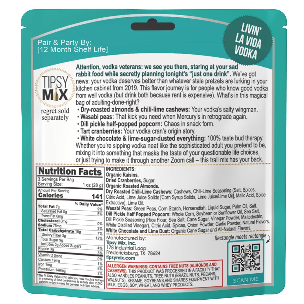 Tipsy Trail Mix - Pair with Wine or Spirits