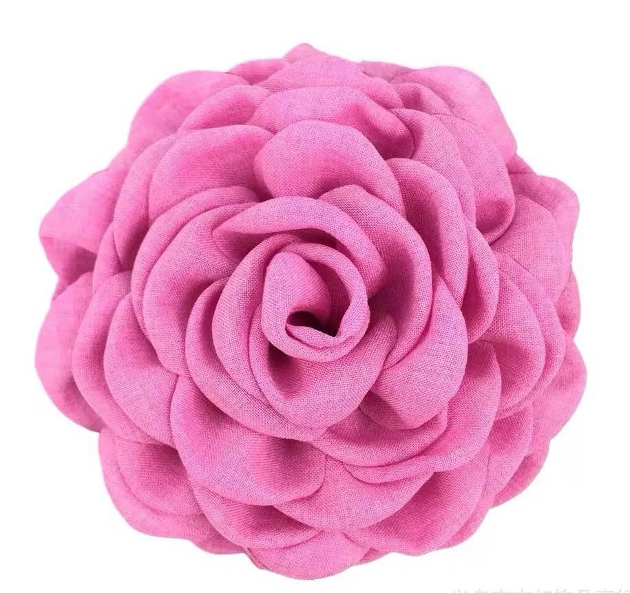 Elegant Flower Hair Claw Clip – Multiple Colors & Sizes: Beige / 9cm