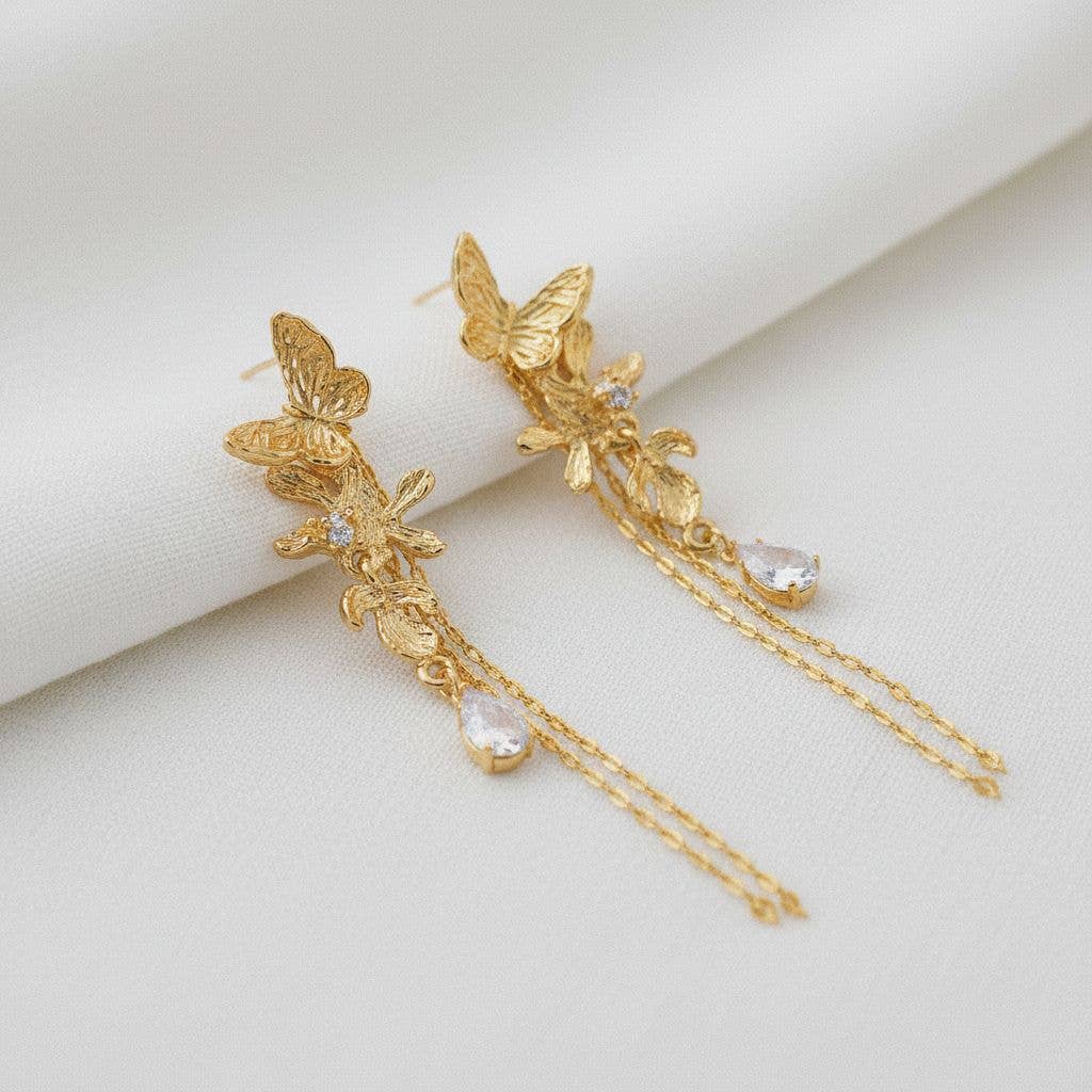 Butterfly Drop Earrings