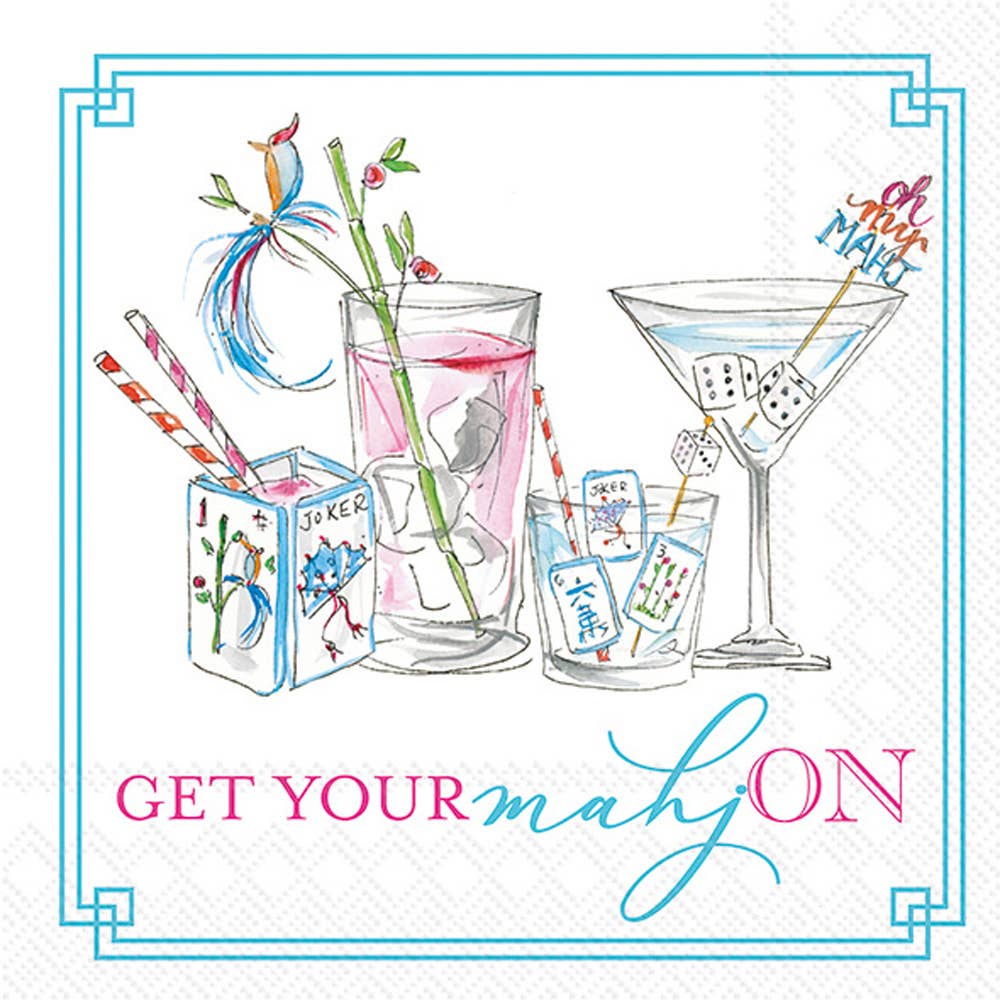 Paper Cocktail Napkin- Get your mahj on