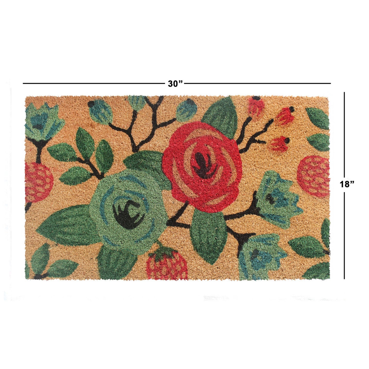 Roses Doormat: 18"x30"