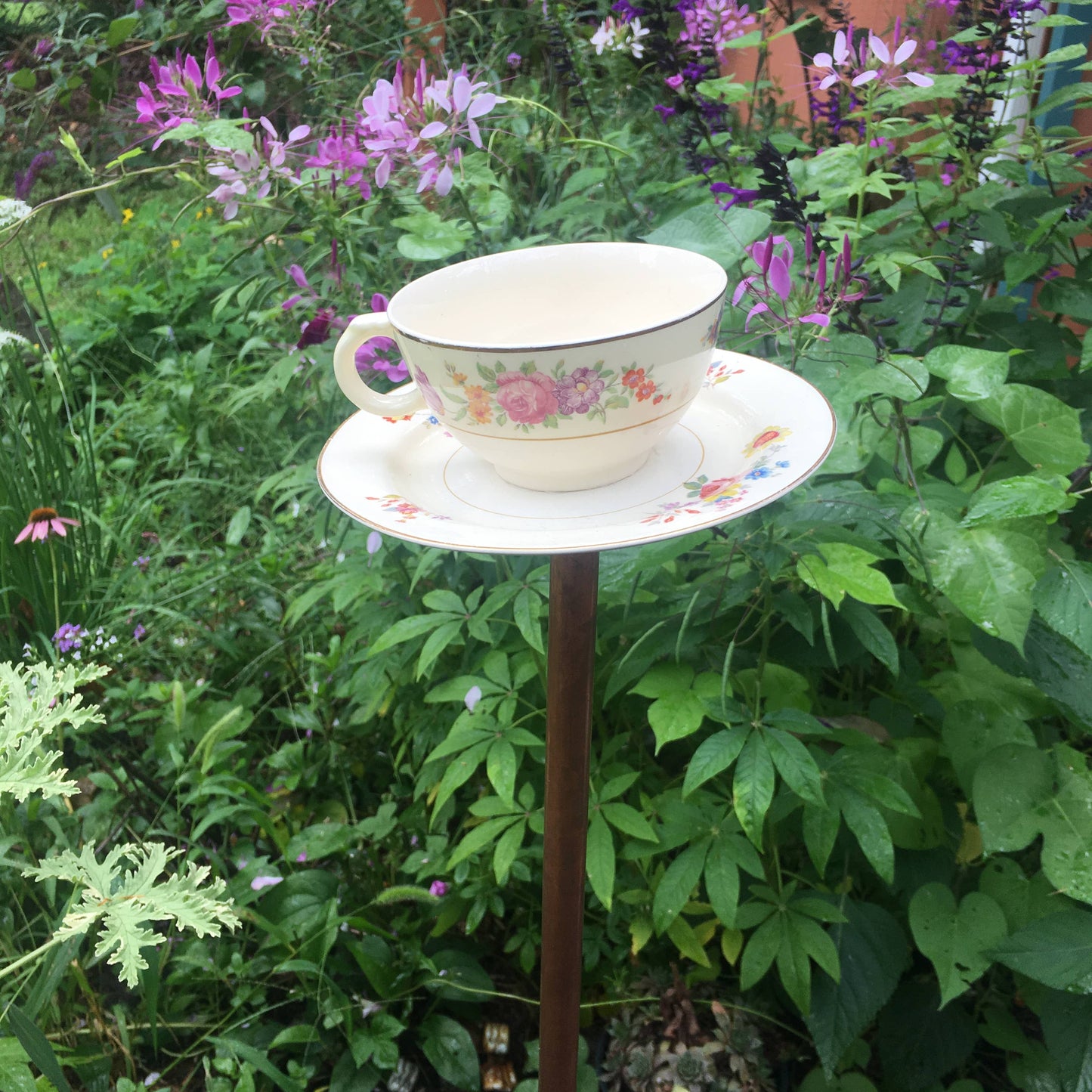 Vintage Teacup Bird Feeder