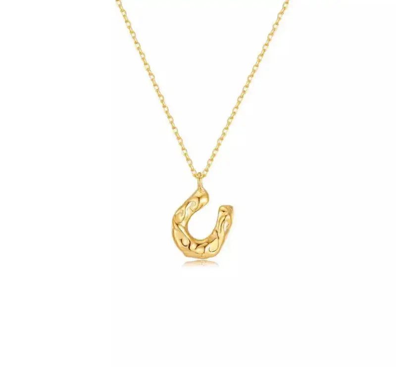 Horseshoe  Gold Pendant Necklace