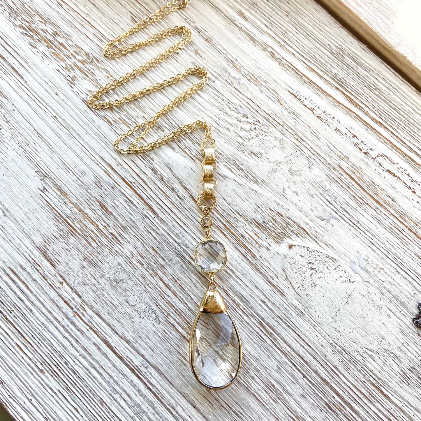 Chandelier necklace vintage boutique salon jewelry artisan: Silver