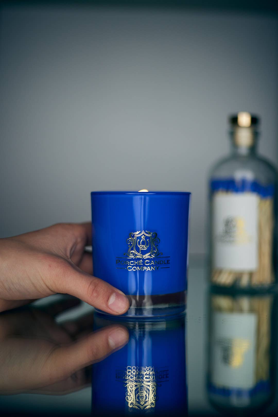 Porché Candle Co - Luxury 8oz Candle - Blue Lagoon: Candle + Matches