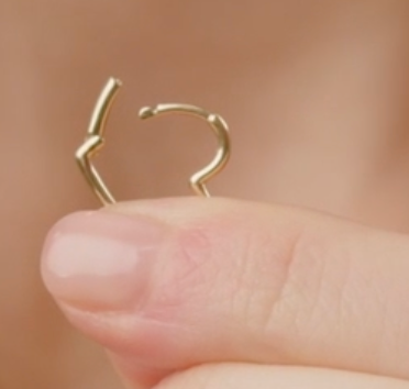 Heart Hinge Hoop Earring