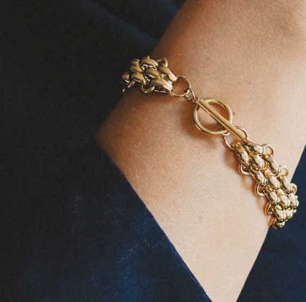 Estate Panther Chain Link  Bracelet