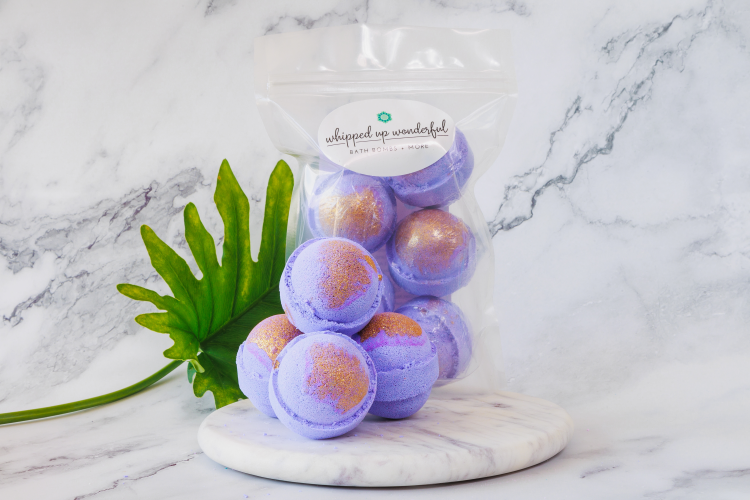 Lavender Honey Itty Bitty BomBombs - Mini Bath Bomb - 5 Pcs