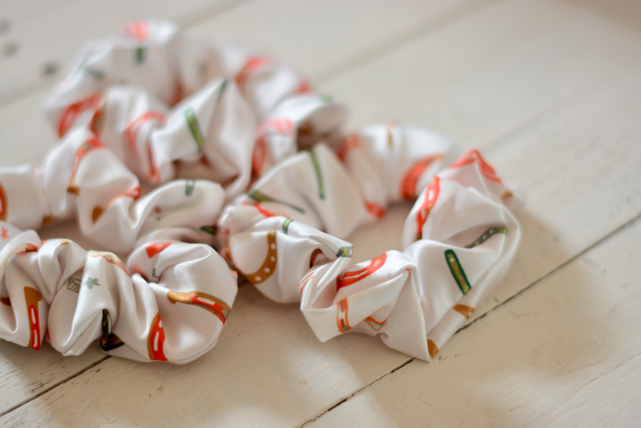 Satin Western Cowgirl Themed Scrunchies