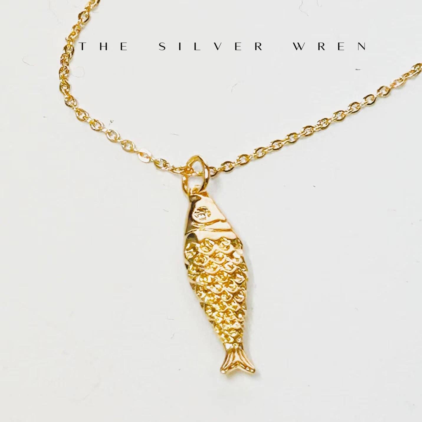 Gold Fish Pendant Necklace