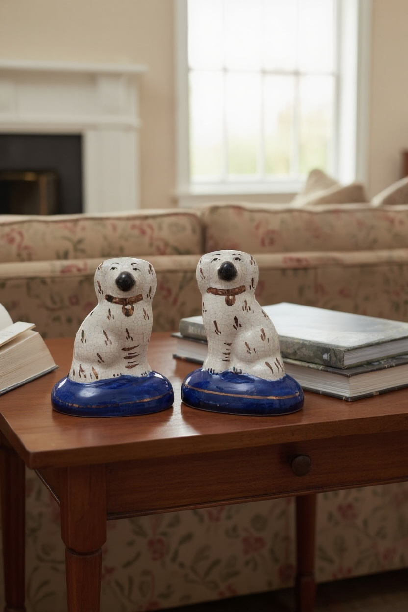 Vintage  Staffordshire  Dogs -Set of 2