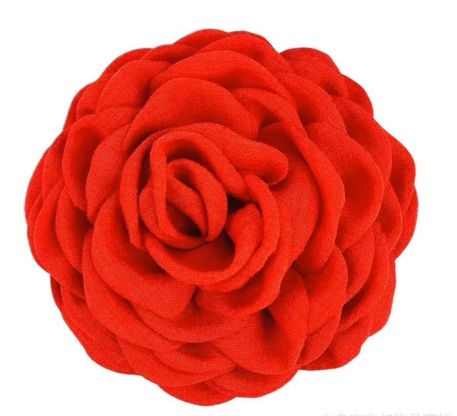 Elegant Flower Hair Claw Clip – Multiple Colors & Sizes: Beige / 9cm