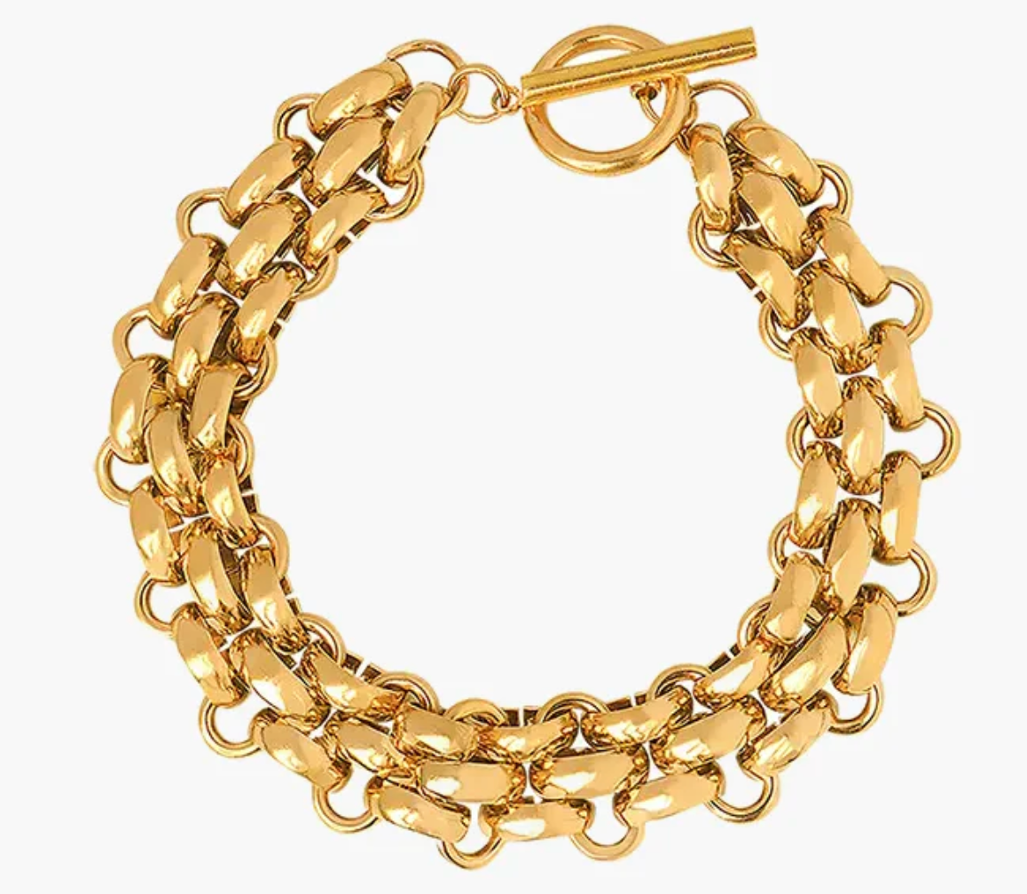 Estate Panther Chain Link  Bracelet
