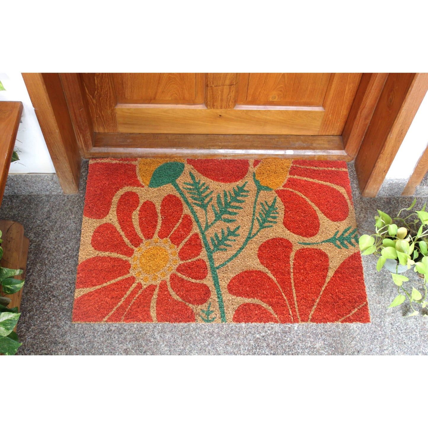 Folk Flowers Doormat