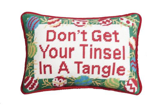 Tinsel Tangle Embroidered Pillow