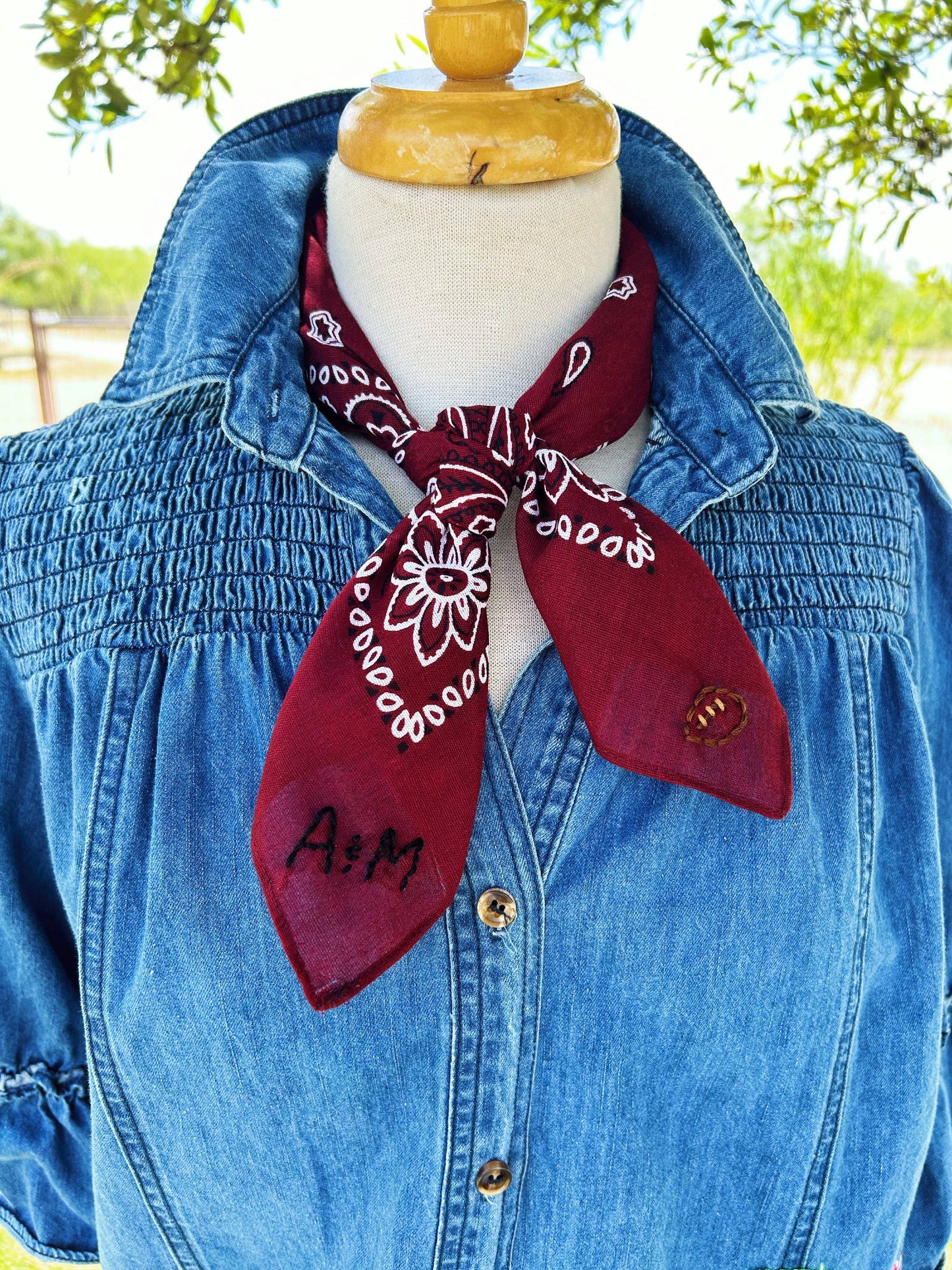 Embroidered Aggie Bandana