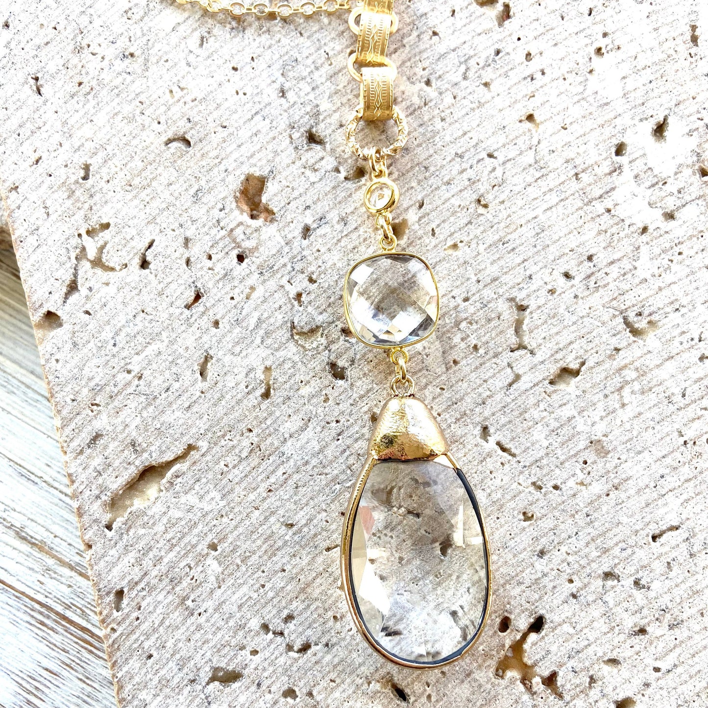 Chandelier necklace vintage boutique salon jewelry artisan: Silver