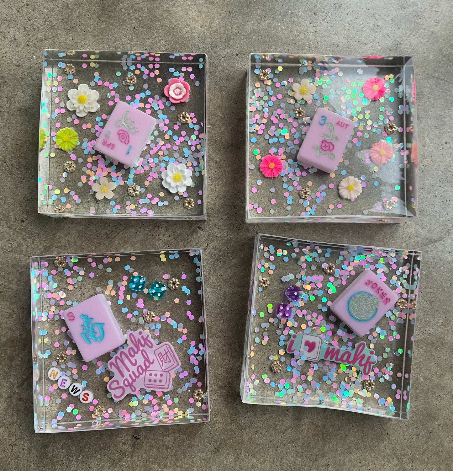 Custom-Made Mahjong Coasters