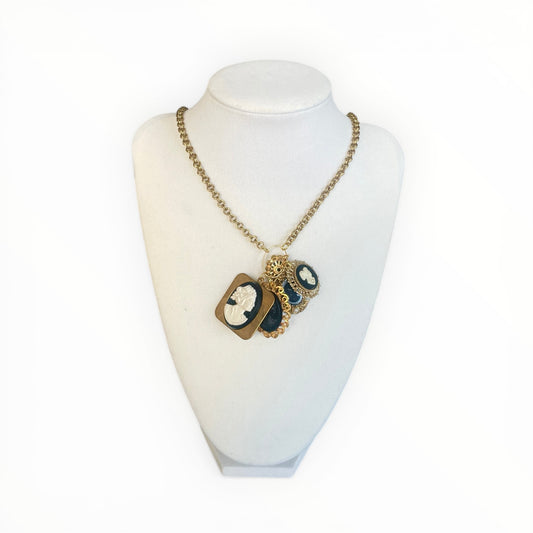 Cameo Cluster Necklace