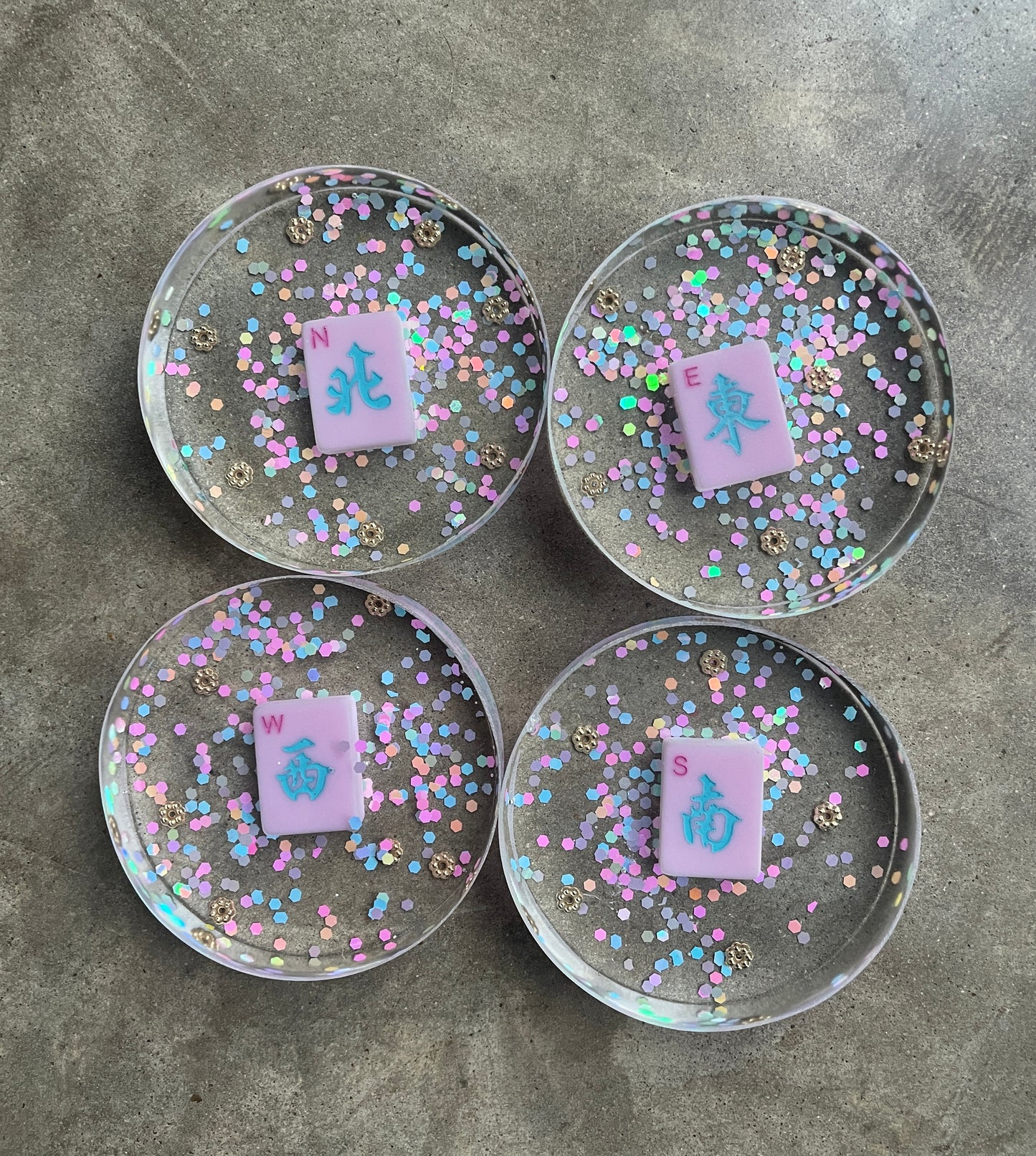 Custom-Made Mahjong Coasters