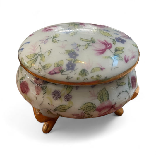 Vintage Floral Trinket Box
