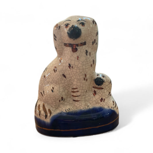 Vintage Large and Mini Staffordshire Dog