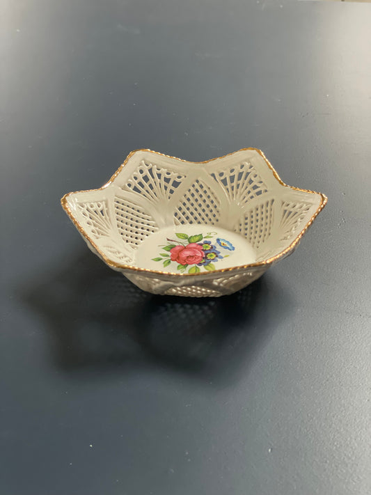 Vintage Romanian  Hand Painted Bowl