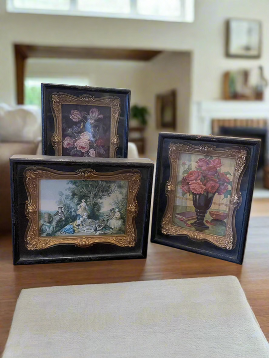 Vintage French Paintings - Set of 3