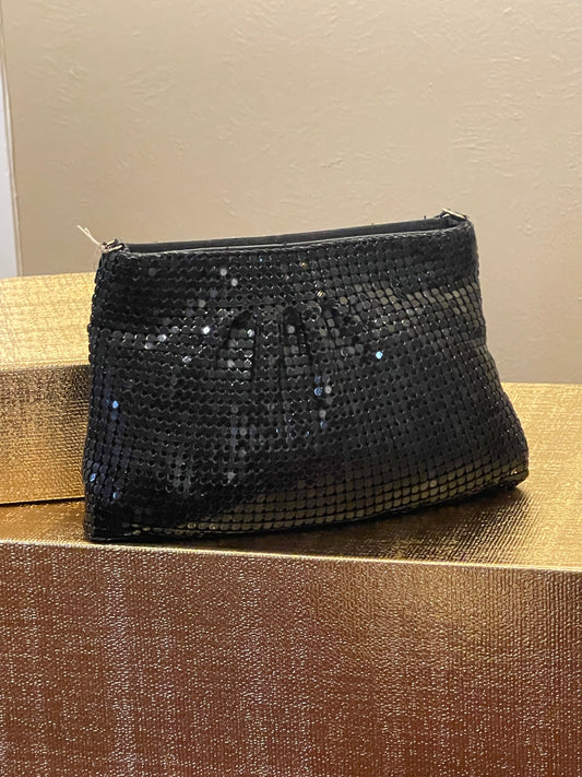 Black Mesh Crossbody Evening Purse